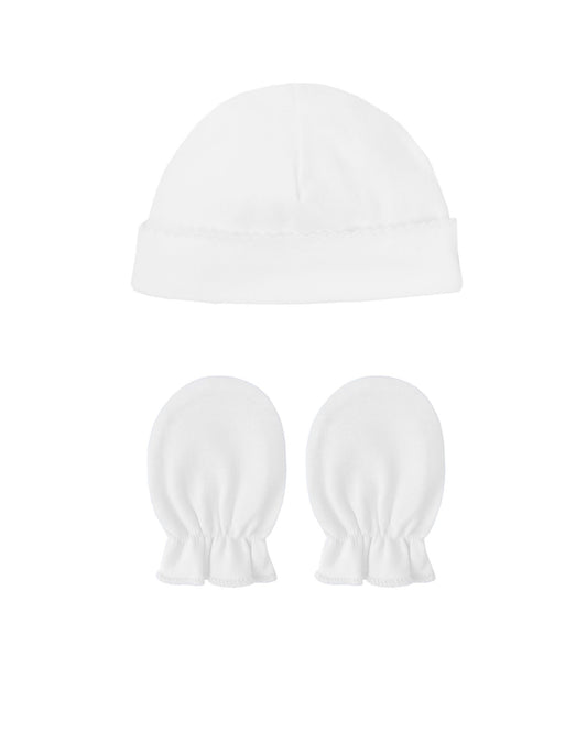 Set Gorro y Guantes Blanco