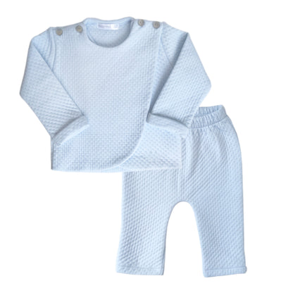 Set Chaqueta y Pantalón Celeste