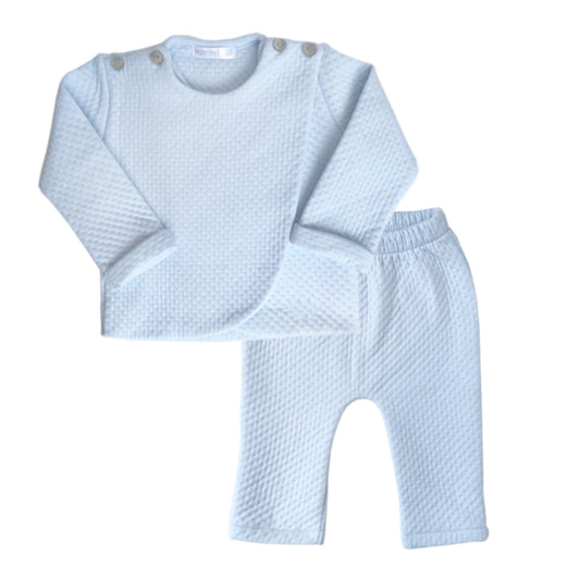 Set Chaqueta y Pantalón Celeste